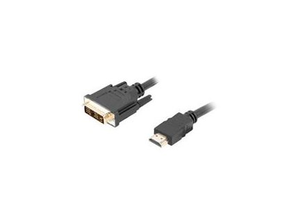 LANBERG HDMI (M) na DVI-D (M) (18+1) kabel 3m, černý, pozlacené konektory