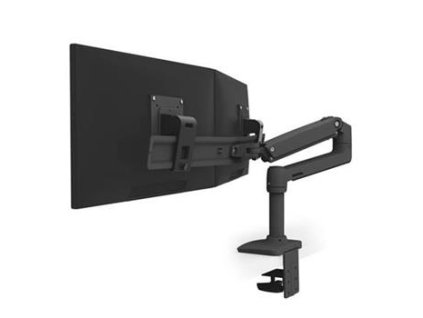 ERGOTRON LX Desk Dual Direct Arm, matná černá , stolní rameno pro 2 monitry až 25"