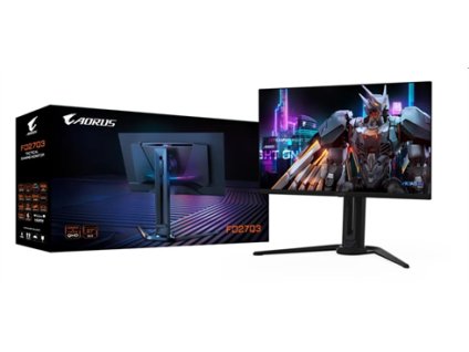 GIGABYTE LCD AORUS FO27Q3 GAMING Monitor 27" QHD 2560x1440, QD-OLED, 360Hz, Speakers, 2xHDMI, DP, USB-C, USB 3.2 KVM