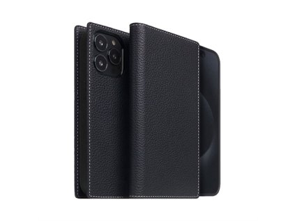 SLG Design puzdro D8 Magsafe Full Grain Leather pre iPhone 15 Pro - Black Blue