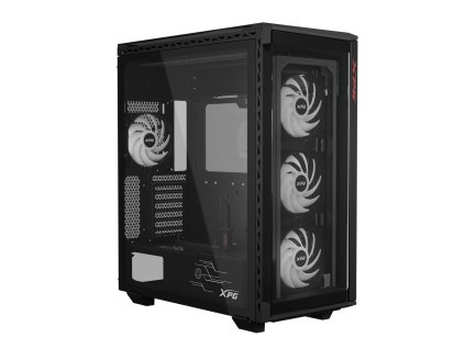 ADATA XPG case BATTLECRUISER II Mid-Tower, bez zdroje, 4x 120mm ARGB Fan, Černá