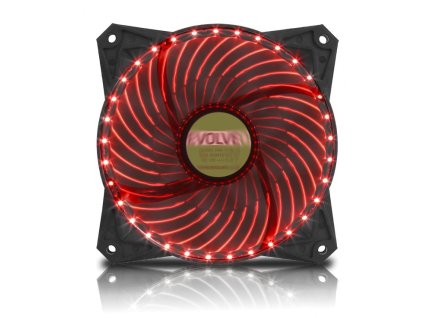 EVOLVEO ventilátor 120mm, LED 33 bodov, červený