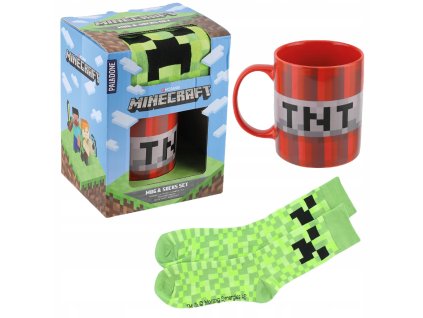 Minecraft zestaw kubek TNT skarpetki Creeper