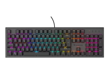 Genesis tichá herná klávesnica THOR 303/RGB/Outemu Peach Silent/Drôtová USB/ CZ- SK layout/Čierna