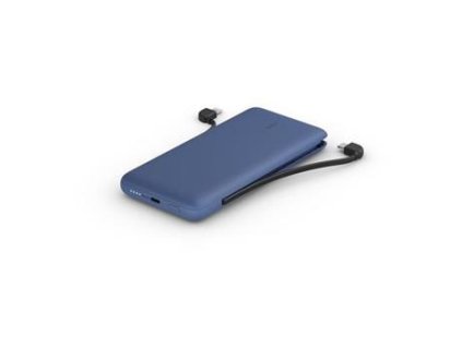 Belkin BOOST CHARGE™ USB-C Power Delivery PowerBanka, 10000mAh, s integrovanými kabely, půlnoční modrá