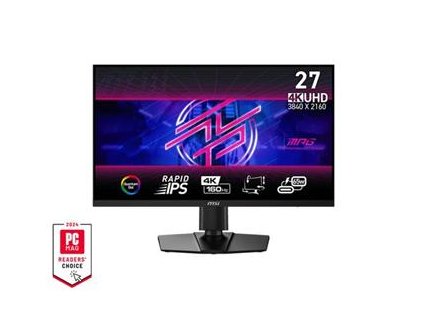 MSI Gaming monitor MPG 274URF QD 27" Rapid IPS/3840x2160 UHD/160Hz/0,5ms/2xHDMI/DP/USB-A,B,C/Výšk.nast./Pivot/černá