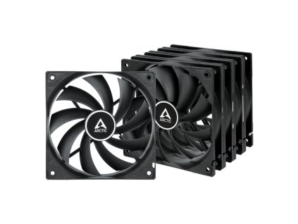 ARCTIC F12 Value Pack (Black) - ARCTIC F12 Case Fan - 120mm case fan low noise - Pack of 5pcs