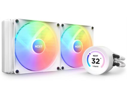 NZXT AIO liquid cooler CPU Kraken 280 ELITE RGB / 2x140mm fan / 4-pin PWM / LCD display / white