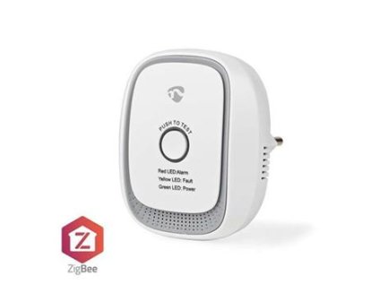Nedis ZBDG11CWT - Detektor Plynu SmartLife | Zigbee 3.0 | Síťové napájení | Android™ / IOS | 75 dB | Bílá