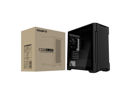 GIGABYTE C102 GLASS/Midi Tower/Transpar./Čierna