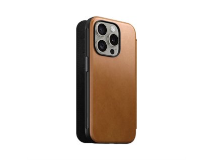 Nomad puzdro Modern Leather Folio Magsafe pre iPhone 15 Pro - Tan