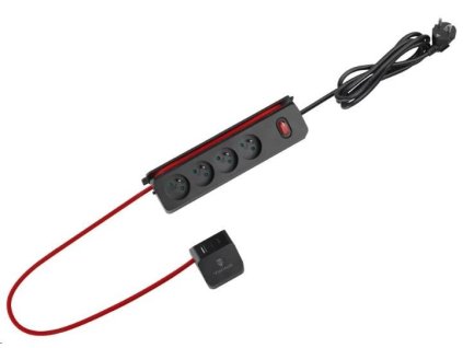 Viking síťová prodlužovací zásuvka R43S, 4x AC 230V, 1x USB-A, 2x USB-C, délka 1,4 m