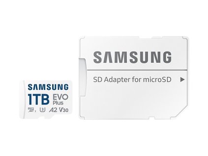 1 TB . microSDXC karta Samsung EVO Plus + adapter ( trieda U3, V30, A2 )