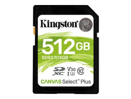 Kingston Canvas Select Plus U3/SDXC/512GB/UHS-I U3/Class 10