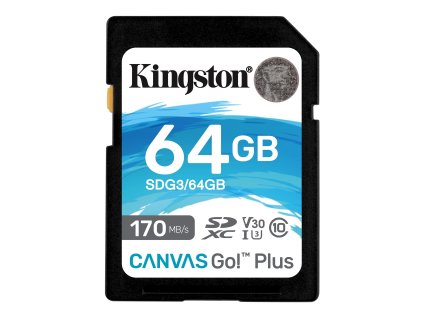 Kingston Canvas Go Plus/SDXC/64GB/UHS-I U3 / Class 10