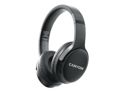 Canyon BTHS-4, OnRiff 4 Bluetooth bezdrôtové slúchadlá, 50 hod výdrž, skladacie, čierne