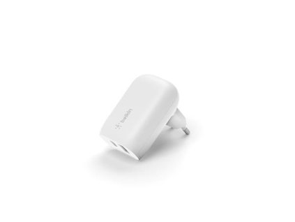 Belkin BOOST CHARGE™ Duální 37W Power Delivery PPS nástěnná nabíječka (USB-C 25W + USB-A 12W), bílá
