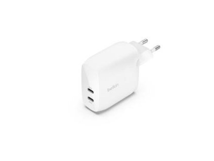 Belkin BOOST CHARGE™ Duální 60W USB-C Power Delivery PPS nástěnná nabíječka, bílá