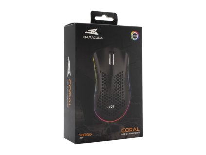 BARACUDA BGM-031 CORAL-B, Herná myš, čierna