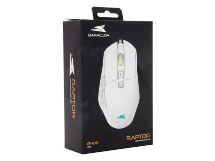 BARACUDA BGM-052 RAPTOR, Herná myš, biela