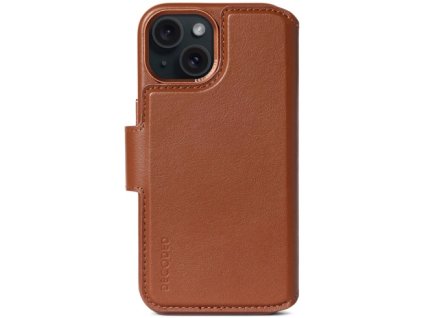 Decoded puzdro Leather Detachable Wallet MagSafe pre iPhone 15 - Tan