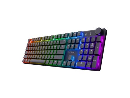 TRUST Herní klávesnice GXT 868 TORIX, Bezdrátová RF 2.4GHz, USB-C, US