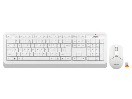 A4tech Set klávesnice+myš FG1012, Bezdrátový, US, bílá
