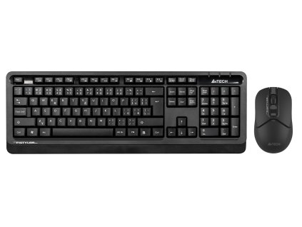 A4tech Bezdrátový kancelářský set klávesnice+myš FG1012S, CZ/SK, černá