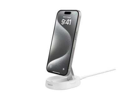 Belkin BOOST CHARGE™ PRO Qi2 15W Magnetický nabíjecí stojan, konvertibilní, bílá