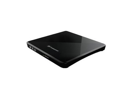 Transcend externí SLIM USB DVD vypalovací mechanika černá, CD-R/RW, DVD±R, DVD±RW, DVD±R DL, M-DISC, DVD-RAM