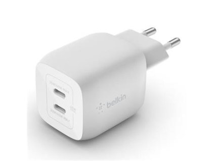 Belkin BOOST CHARGE™ Duální 45W USB-C Power Delivery GaN PPS nástěnná nabíječka, bílá
