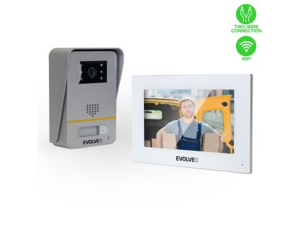 EVOLVEO DoorPhone AP1-2, drôtový videotelefón s aplikáciou, biely