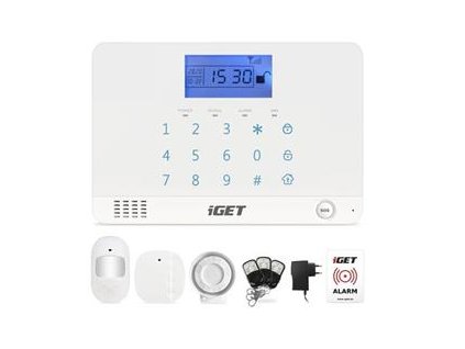 iGET SECURITY M3B - Víceúčelový bezdrátový GSM alarm, detektor na dveře a okna, detektor pohybu, siréna 110 dB