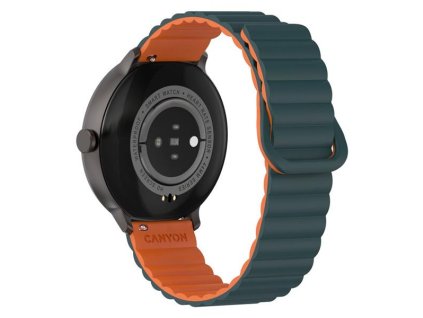Canyon SW-69, Jacky, smart hodinky, BT, fareb. LTPS displej 1,3", vodotes. IP68, 25 športov, zeleno/oranžové