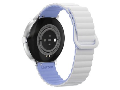 Canyon SW-69, Jacky, smart hodinky, BT, fareb. LTPS displej 1,3", vodotes. IP68, 25 športov, bielo/modré