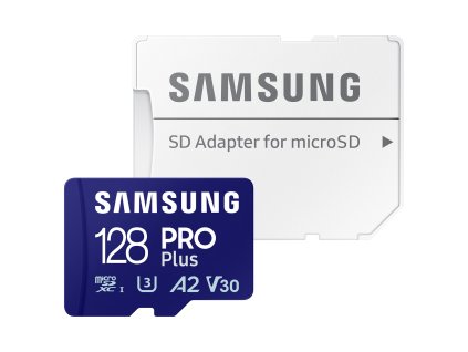 Samsung/micro SDXC/128GB/Class 10/+ Adaptér/Modrá