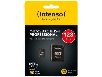 INTENSO Micro SDXC karta 128GB Class10, UHS-1 PRO