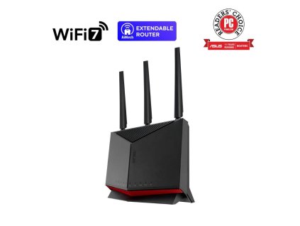ASUS Router RT-BE86U, Herní WiFi7 Router, AiMesh, 2xWAN, 3xLAN, 1xUSB 3.2