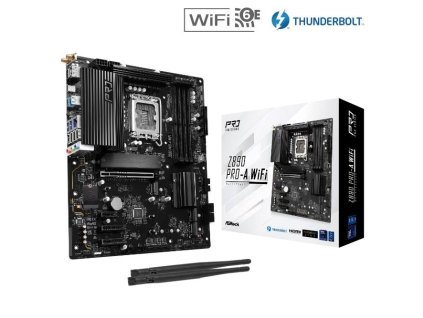 ASRock MB Sc LGA1851 Z890 PRO-A WIFI, Intel Z890, 4xDDR5, 1xDP, 1xHDMI, 1xThunderbolt, WI-FI
