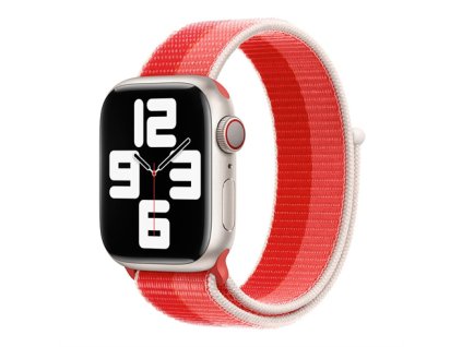 Devia remienok Nylon Braided Two-Tone Loop pre Apple Watch 44/45/46mm - Peony