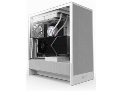NZXT case H5 Flow / 2x120 mm fan / mesh / White