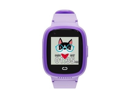 Canyon KW-48, Sunny, smart hodinky pre deti, far. displ., 4G Aud./Vid. volania, GPS tracking, IP67, 512MB, 7 hier, fialo