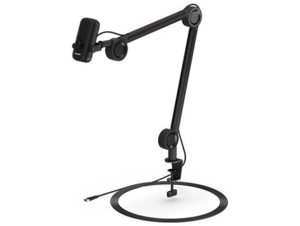 Endorfy Solum Voice Mikrofon, drátový, rameno, 2× pop-up filtr, RGB podsvícení, 3,5mm jack, USB-C, redukce na USB-A, černý