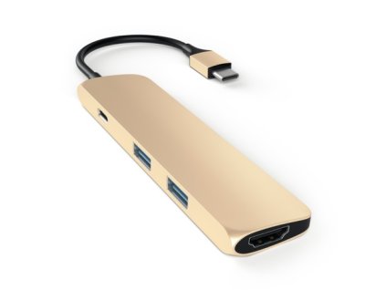 Satechi USB-C Slim Multiport adaptér - Gold Aluminium