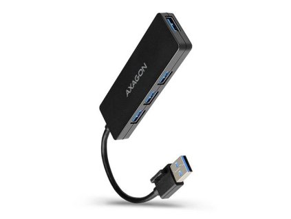 AXAGON HUE-G1A, 4x USB 3.2 Gen 1 SLIM hub, kábel Type-A 14cm napevno