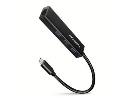 AXAGON HMC-GL3A SUPERSPEED USB-C hub + gigabit LAN, černá