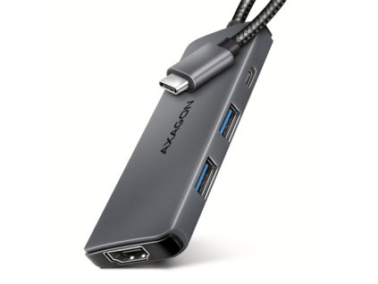 AXAGON HMC-5H8K, USB 5Gbps hub, 2x USB-A, USB-C, HDMI 8k/30Hz, PD 100W, kábel USB-C 15cm