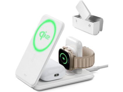 ESR Qi2 3-in-1 Travel Wireless Charging Set - White
