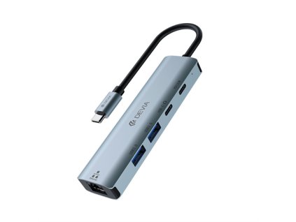 Devia USB-C Hub Leopard Series 5-in-1 EC701 - Deep Gray