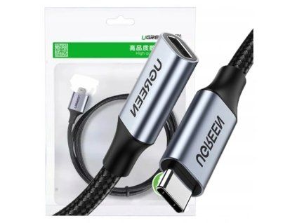 271415 ugreen predlzovaci kabel usb c 3 1 samec samica 10gb s 1m sivy